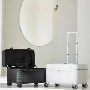 위로열리는 캐리어 승무원캐리어 비즈니스 카메라가방 여행 아이보리 파일럿 열리는