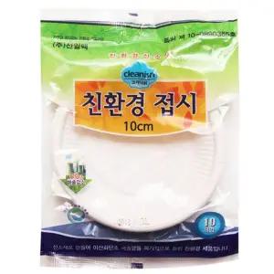 크리니쉬 일회용접시100_10개입 일회용기 일회용그릇 일회용접시 종이접시