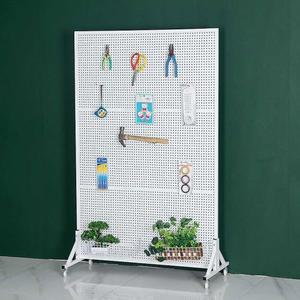 타공 보드 공간분리 정리대 템바보드 게시판 양면 이동식 아치 공간분리가벽 1 2m 철제