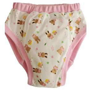 ABDL 성인 만화 인쇄 핑크 트레이닝 바지  패딩 내부 팬티 코튼 연구 커플