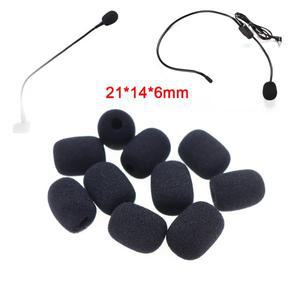 10-50pcs 6mm 미니 소형 호환 헤드셋 마이크 커버 라발리에 구즈넥 컨퍼런스 스폰지 폼 윈드스크린 교체품