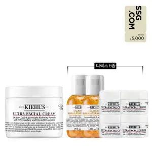 [키엘](강남점)[5천원 상품권][3S] 울트라 훼이셜 크림 125ml 세트 (+디럭스 6종)