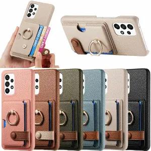 갤럭시 s26 울트라 플러스 카드 수납 포켓 지갑 핑거 링 그립 스탠드 슬림 컬러 가죽 케이스