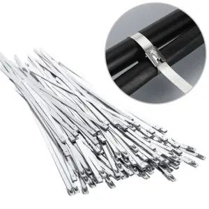 스텐 전선 고정 정리 케이블 타이 4.6x300mm 100P 실버 은색 선고 스탠밴드