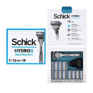 쉬크 하이드로5 스킨프로텍트 기획 (핸들1+날13+커버1) + 사은품)라임폼 210g