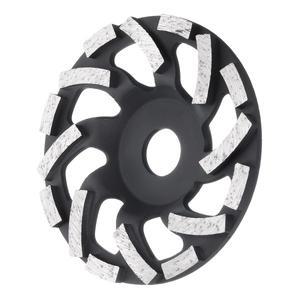 5인치 콘크리트 연삭 휠 7/8인치 아버 컵 (다이아몬드 세그먼트 포함) 페인트 에폭시 코팅 제거용 검정색