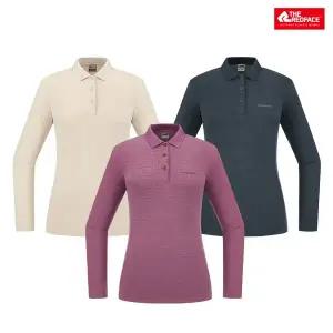 [레드페이스][레드페이스 본사] 여성 도비마이크로요꼬칼라우먼티셔츠 REWFTSW23251