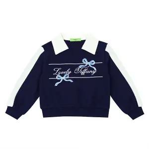 [티파니](강남점)네이비 변형 카라 티(T54KST020)