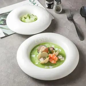 파인다이닝 플레이트 둥근접시 그릇 디저트 수프 초밥 원형