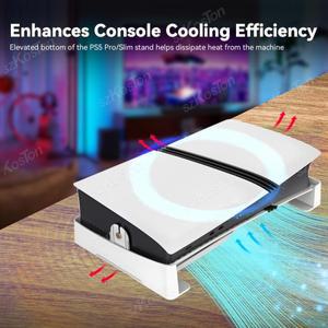 PS5 Pro  슬림 게임 콘솔호환  수평 스탠드 PlayStation 5 디스크 디지털 에디션 악세사리호환  미끄럼 방