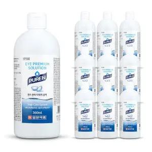 일양약품 퓨렌 렌즈세척액 360ml x 10개 /아이프리미엄 솔루션액/세정액/습윤제/식염수/단백질제거