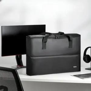 모니터가방 24인치 27인치 수하물 노트북 안전 이동 케이스 휴대용 여행 수납 손잡이 블랙