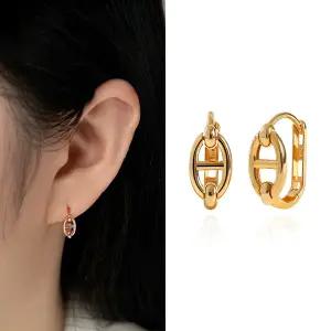 14K 마리나 링크 귀걸이