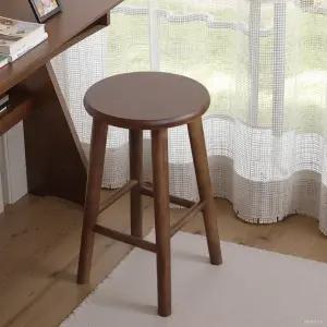 원형 동그란 나무 미니 스툴 낮은 신발 현관 의자