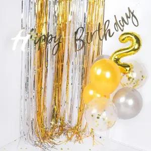 할로윈파티소품 믹스 홈파티소품 은박수술커튼 골드실버 파티어깨띠 홈파티 할로윈파티장식 파티장식