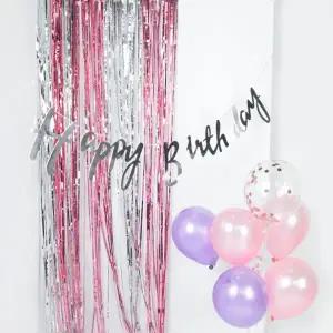 할로윈파티장식 은박수술커튼 실버로즈골드 파티장식 믹스 할로윈파티소품 파티 홈파티소품 홈파티