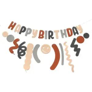 생활용품 SA 브라운 가랜드 배너 PW 인테리어 생일파티 용품 문구 생활잡화 사무용품 파티용품 장식 건강