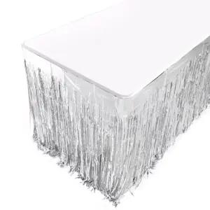 테이블수술커튼 실버 파티장식 할로윈파티소품 홈파티소품 대형 할로윈파티장식 홈파티