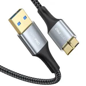 옵토프로 USB 3.0 마이크로B 외장하드 케이블 삼성 LG 도시바 WD 호환 연결선 0.25m 1m