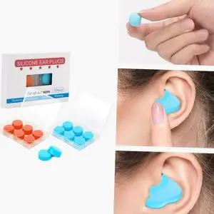 수면 귀마개 소음방지 수면용 이어플러그 실리콘 귀마개 재사용 차단 휴대용 물놀이 여행용 소프트 수영용