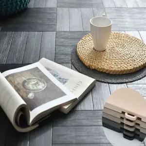 셀프 바닥재 발코니 우드 데코타일 조립식 바닥재 마루 헤링본 사무실 접착식 현관 실내 데코 주방 거실