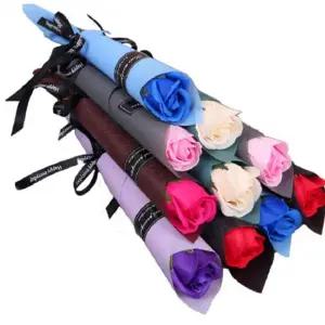 BBT4 비누꽃 장미한송이 비누꽃다발 10개묶음 장미 선물 장미꽃