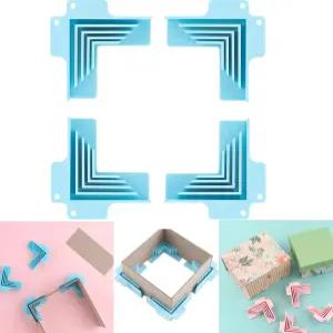 칩보드 박스용 4PCS 코너 가이드 1mm 1.5mm 2mm 및 3mm 두께의 종이에 적합한 위치 사각 스크랩북 도구
