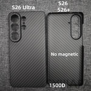 삼성 갤럭시 S26 울트라용 Magsafe 케이스 갤럭시 S26 S26+용 자기 탄소 섬유 아라미드 케이스