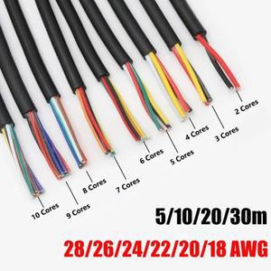 스피커 오디오 LED 스트립 자동차 트레일러 트렁크용 유연한 연선 전선 12V 케이블 2 3 4 5 6 7 8 10 도체