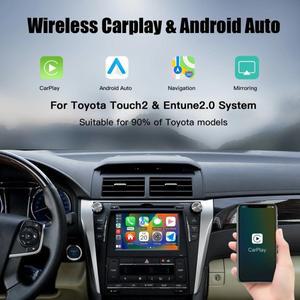 AUTOABC 무선 카플레이 안드로이드 오토 도요타 터치 2 엔튠 2.0 하이랜더 툰드라 시에나 프리우스 CHR 모