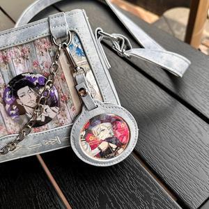 아크릴 참 홀더 디스플레이 케이스 이타백 액세서리 클립 포함 배지 핀 컬렉션 애니메이션 컨벤션 보관 정