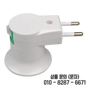 E27 EU 플러그 램프베이스 소켓 어댑터 변환기 250V 6A 흰색 야간 조명 전원 켜기 제어 스위치