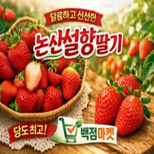 백점마켓 엄선 논산 설향 딸기 생특 700g
