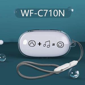 소니 WF-C710N 소프트 Tpu 커버 임팩 방지 쉘 인소니용 놀이 만화 투명 이어폰 보호 케이스