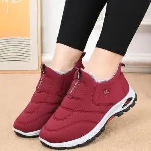 여성드라이빙슈즈 남자 여자 중년 겨울 방한 슈즈 털 안감 패딩 부츠