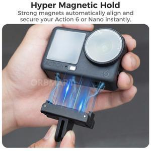 호환 DJI 오즈모 액션 6나노용 마그네틱 퀵 릴리스 마운트  액세서리용 2-클로 어댑터 베이스