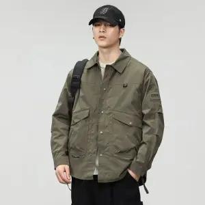 샤오원샵 남친 봄 캐주얼 상의 아웃도어 코트 자켓 야상사파리 키작남 방수 꾹1