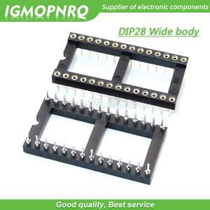 5pcs DIP-28 둥근 구멍 28 핀 와이드 2.54MM DIP IC 소켓 어댑터 솔더  커넥터 IGMOPNRQ