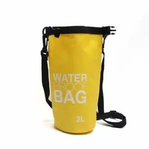 숄더형 휴대용 방수 드라이백 2L-색상랜덤 방수숄더백