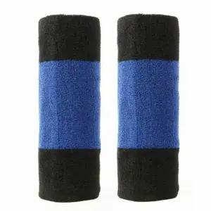 따듯한 겨울용 밴드타월 투톤 무릎보호대-블루블랙