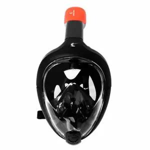 스노쿨링마스크 풀페이스 스노클링 세트 XL 블랙