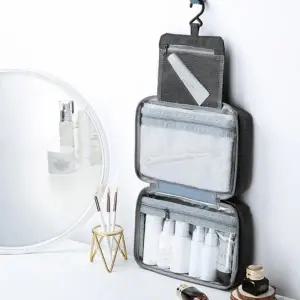 트래블 3단 사각 파우치 수영장 세면가방