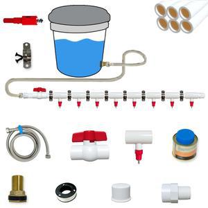 DIY 닭 급수 시스템 - 닭, 오리, 메추라기용 PVC 파이프, 스테인리스 스틸 호스, 자동 급수기 공급 키트가 포함된 1/2인치 티 피팅 및 니플 _BS