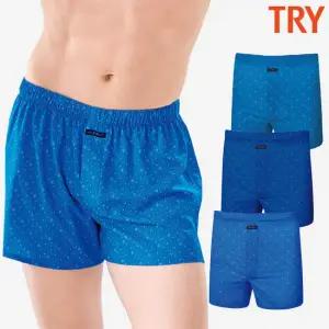 트라이 남자죽섬유트렁크팬티 부드럽고 청량한 사각 팬티 인밴드 박서 3매입 세트