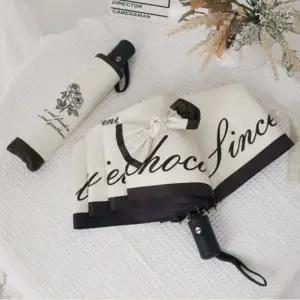 ( )로즈 자동 양우산 암막 3단 접이식 우산 겸용 양산_24567089