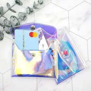 동전지갑 홀로그램 투명 미니지갑 미니지갑 동전지갑 홀로그램파우치 홀로그램지갑