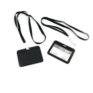 가로형 블랙 목걸이 사원증 사원증 교통카드케이스 가로형사원증 가로형출근카드보관함