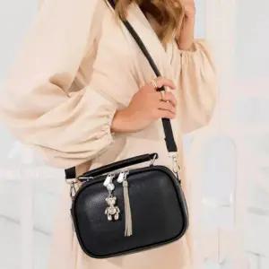 곰돌이 테슬 참 장식 포인트 라운드 미니 크로스백 미니크로스백 캔버스백 빅크로스백