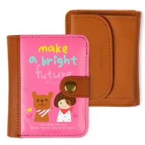 심플 투지갑 여성용 매력 두꺼운간지편한 은행카드장지갑 학생지갑 캐릭터 아동지갑