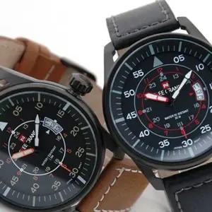 NA-9044 P)_블랙 손목시계 가죽시계 가죽밴드 패션시계